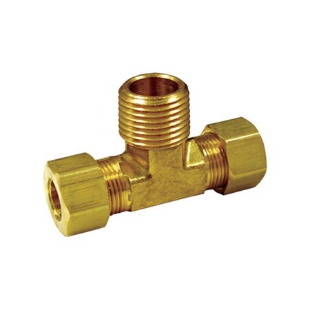 Swivel 0.5 x 0.5 in. MPT Brass Lead Free Compression Tee Fitting SW157386